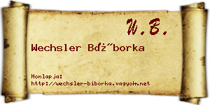 Wechsler Bíborka névjegykártya