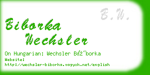 biborka wechsler business card